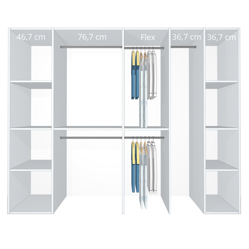 Inventar fra bredde 240 cm til 260 cm - Kitchn - Model A